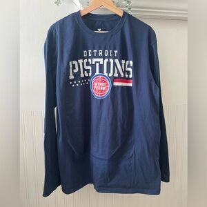 Fanatics Detroit Pistons Long Sleeve t-shirt / Blue / Size: XL